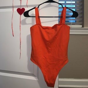 Orange/ Red Bodysuit